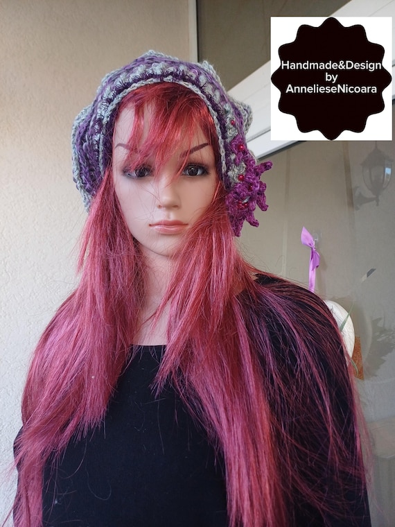 7332 Women Summer French Beret Lady Slouchy Crochet Beret Hats 3d Flower Premium Slouchy Beret/hand Crochet Bohemian Beret/luxury  main image 3