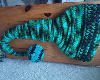 PDF Pattern :Crochet long tail hat/pixie hat /Winter Hat /adult size/unique design and pattern