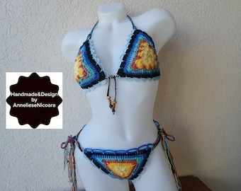 Crochet bikini, Crochet beachwear, Crochet sun suit, Crochet bikini set, Crochet bikini top, Crochet swimsuit, Crotchet bikini, Cheeky