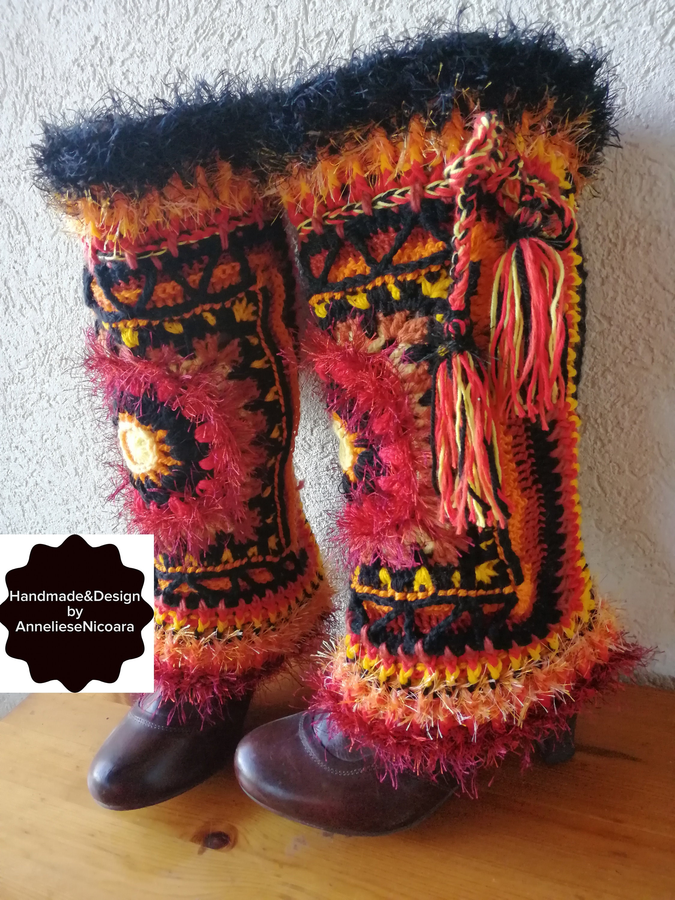 Crochet leg warmers/Leg warmers womens/Granny square crocheted Etsy