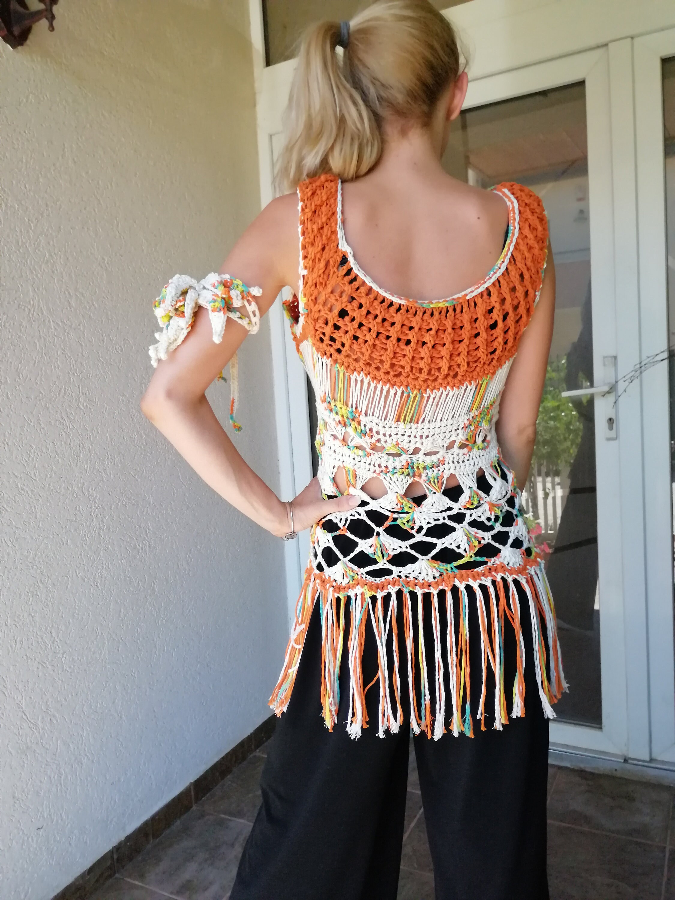 Chemisier Free People Rose Boho - Avec Détails Crochet, Taille M - Style Bohème Chic