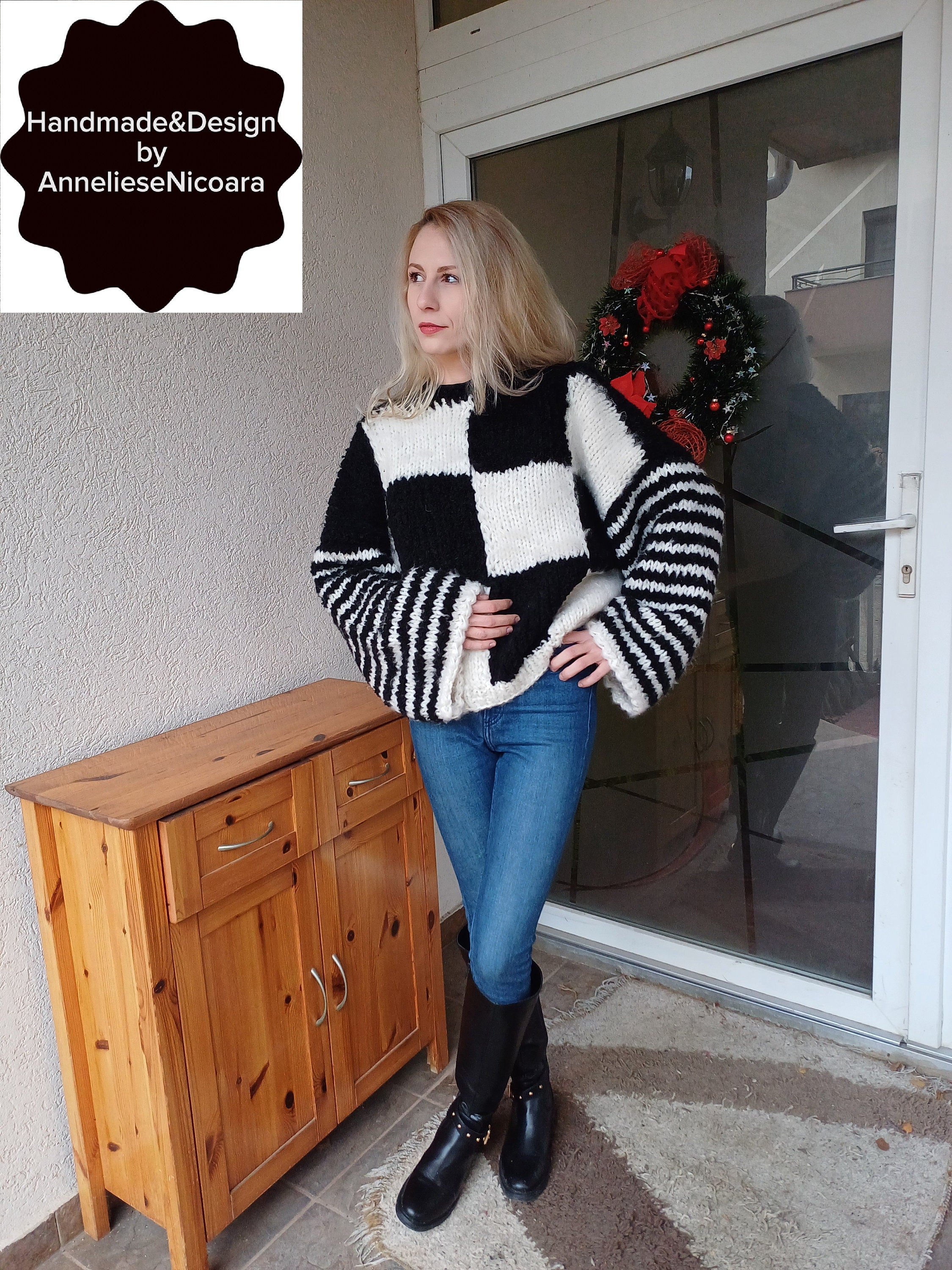Womens Sweaters Ribbed Knit Solid Color Crewneck Long Sleeve