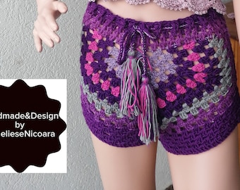 Crochet Boho Shorts Festival Shorts Crochet Shorts Summer Shorts Women Fashion Accessories Beachwear Gift Ideas