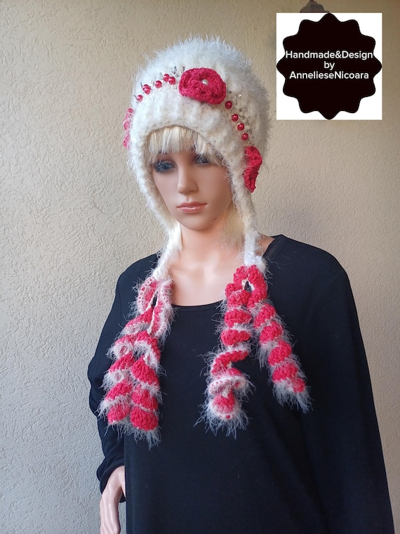 Bohemian Hat/winter Hat /embroidered Wool Hat With Crocheted  display picture 1