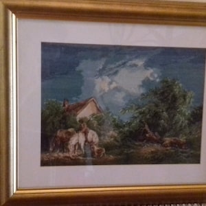 Wiehler gobelin  Handmade Gobelin Tapestry  stitch Needlepoint Hand sewn Tapestry Wall Art Vintage Home Décor Wall Décor