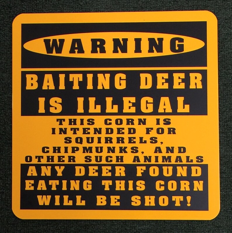 Deer Hunting Food Plot/feeder Funny Sign Etsy