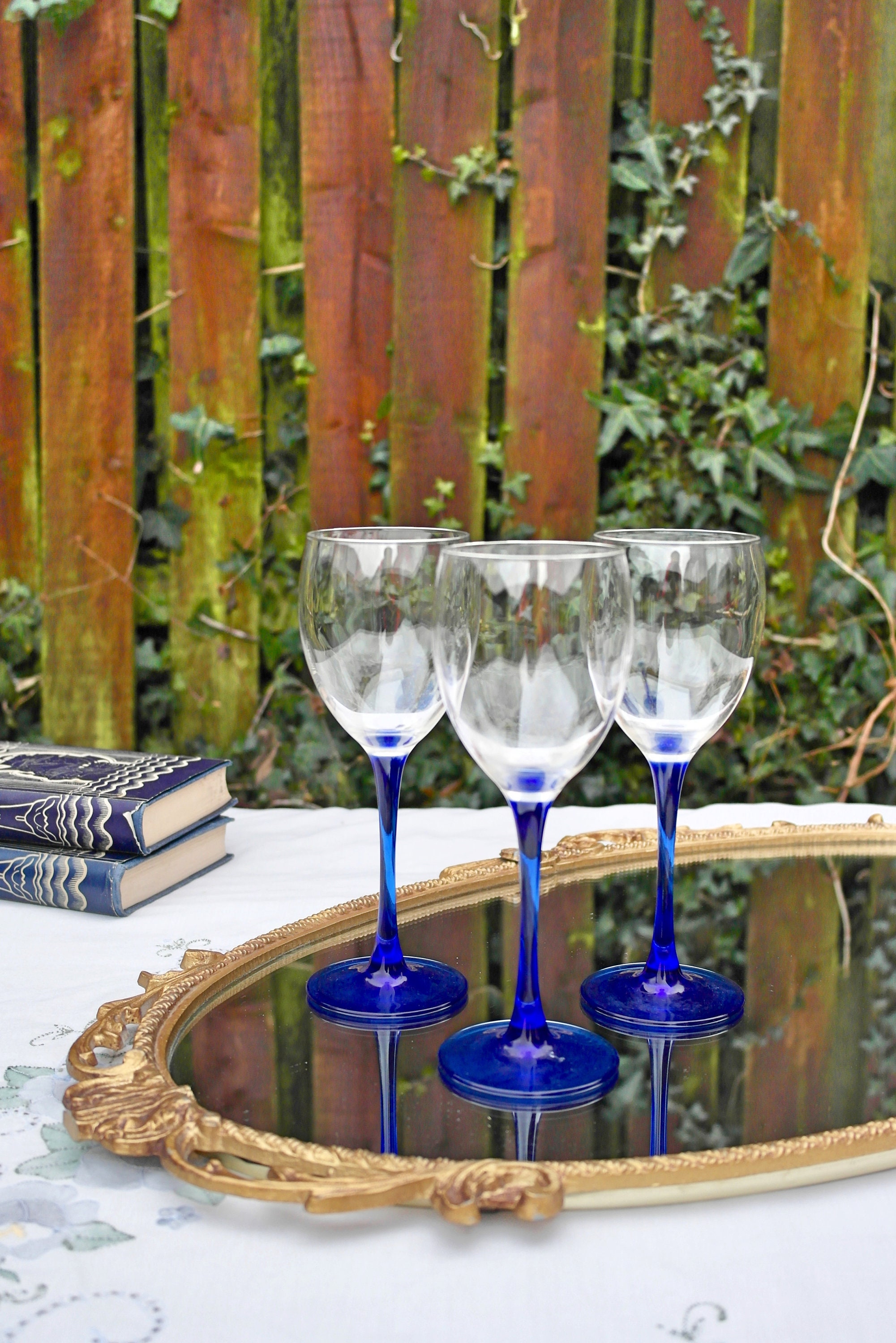 Wine service old colored glass Wine sherry Italian wine glass Colored -  Ruby Lane