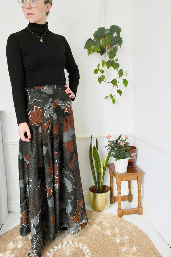 1970s Lurex Maxi Skirt, Metallic Maxi Evening Skir