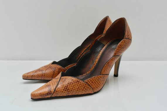 Women Elegant Luxury Buckle Decoration Snakeskin Print High Heeled Shoes -  YorMarket - Shop and buy online Namibia