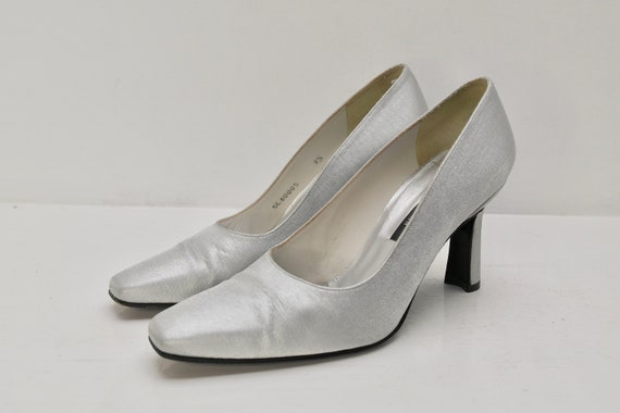 Silver Heel Shoes, Stuart Weitzman Heels, Ladies … - image 2