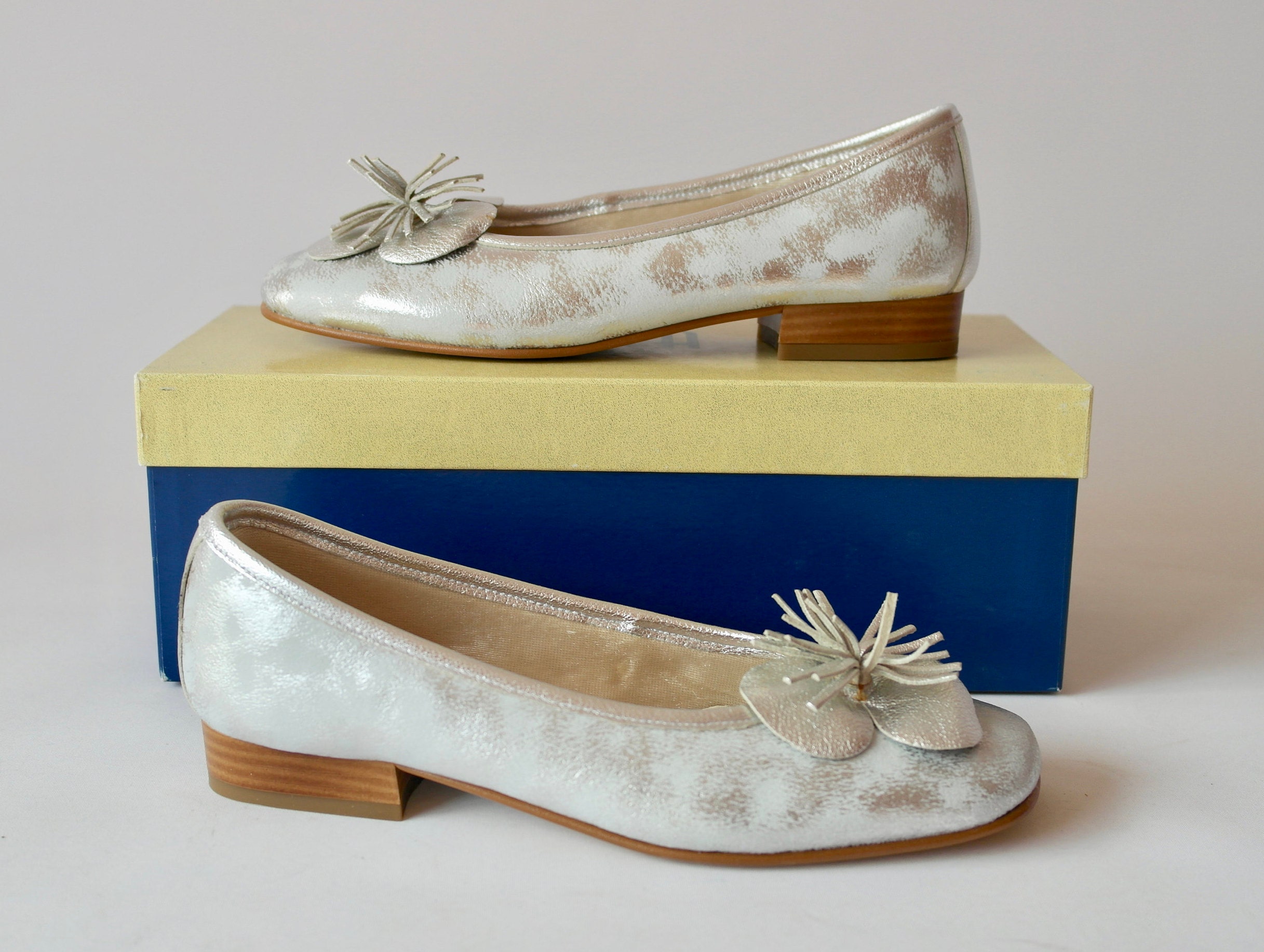 silver ballerina pumps uk