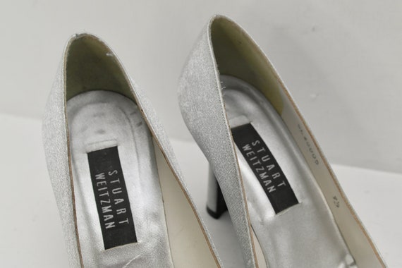 Silver Heel Shoes, Stuart Weitzman Heels, Ladies … - image 9