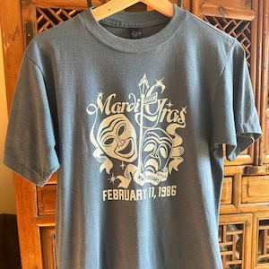 Vintage 80&#39;s Mari Gras, Bourbon Street, New Orleans T Shirt Unisex - XS / Small