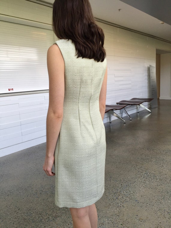 Connected Apparel, Light Green, Sleeveless, Sheath Dr - Gem