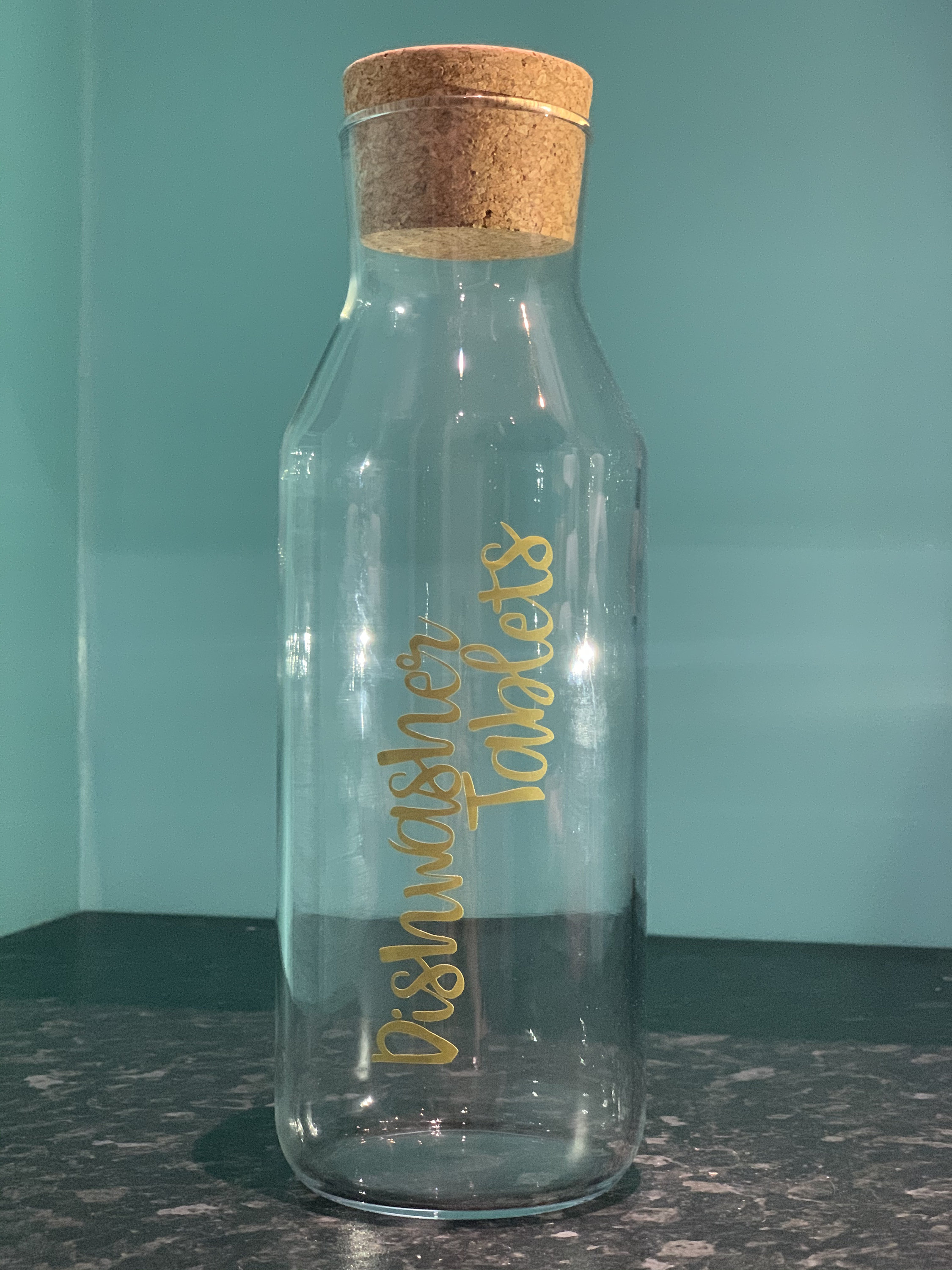 Glass Bottle with Cork Stopper Etsy