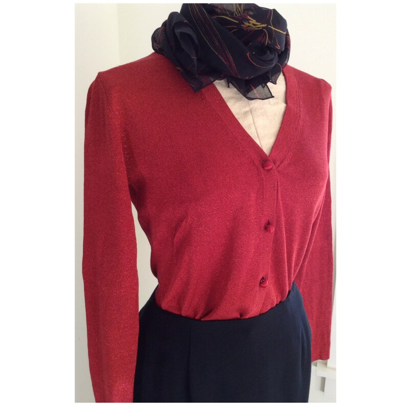 Vintage Ann Taylor Red Blouse
