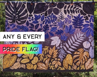 Plant Pride Plush Fleece Blanket | Rainbow Queer Art Throw