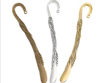 10 Mermaid Bookmarks: Zinc Alloy Charms (21x121mm)