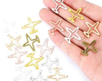 50 Airplane Charms: Zinc Alloy Pendants (23x21mm)