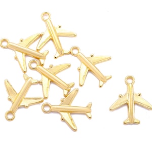 100pieces 17x15mm antiqued silver/antiqued bronze/gold/kc gold/rose gold/silver airplane pendant zinc alloy charms findings