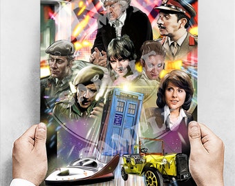 3rd Doctor and Companions poster A3