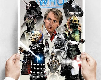 doctor-who-and-the-monsters-season-13-tom-baker-a3-poster-print-etsy-uk