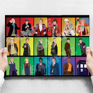 Doctor Who All the doctors poster A3