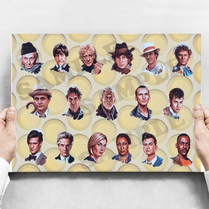 Doctor Who 17 Doctor Portraits poster A3