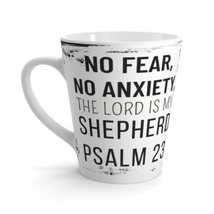 Psalm 23 Latte Mug: Inspirational Christian Gift, Cozy Home Decor