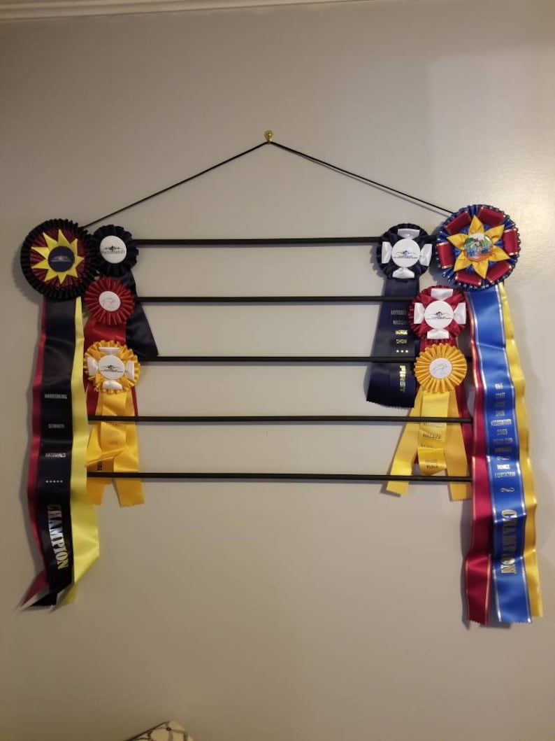 5 Row Horse Show Ribbon Display Holder holds 50 RIBBONS Etsy