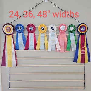 HIGH CAPACITY - Horse Ribbon Display Holder - Equestrian Horse Show Ribbon Gift Rack