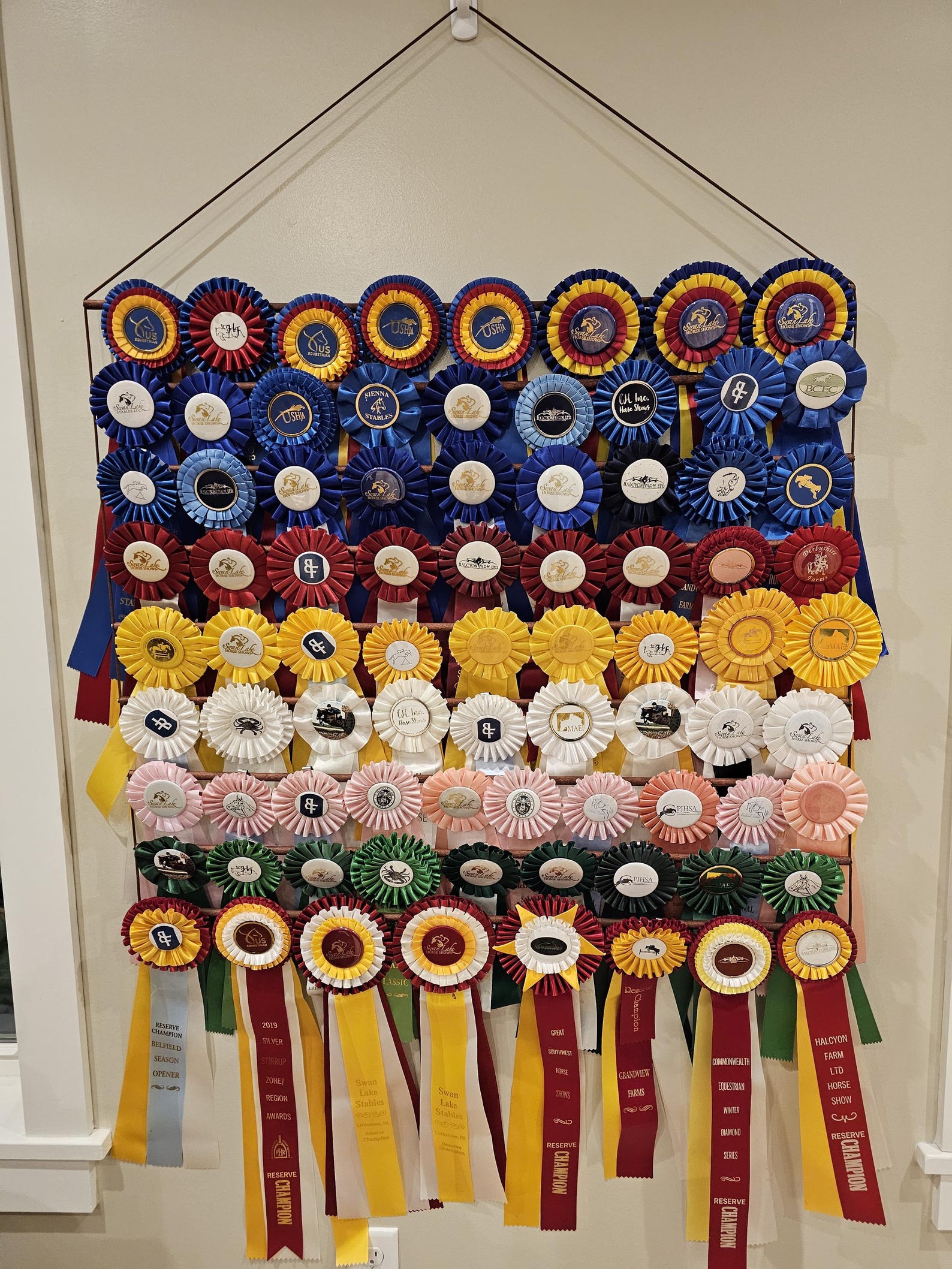Horse Show Ribbon Display: Equestrian Rosette Holder - Etsy