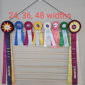Equestrian Ribbon Display: Horse Show Award Holder (36&quot;/48&quot; Wide)
