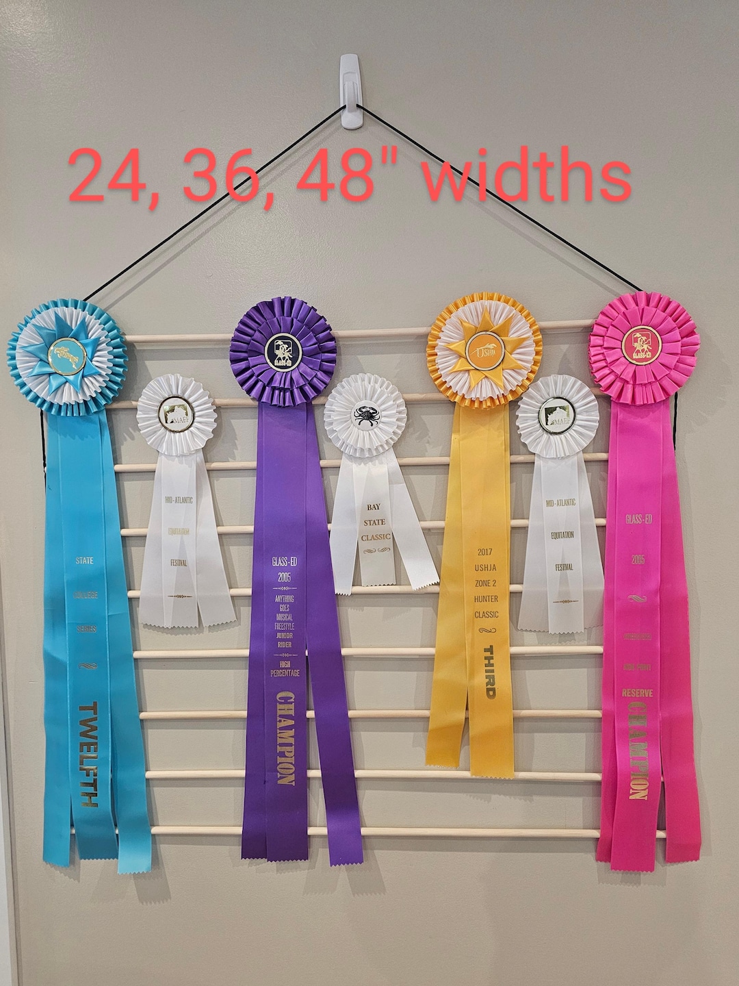Custom Horse Show Ribbon Display Rack: Equestrian Gift - Etsy
