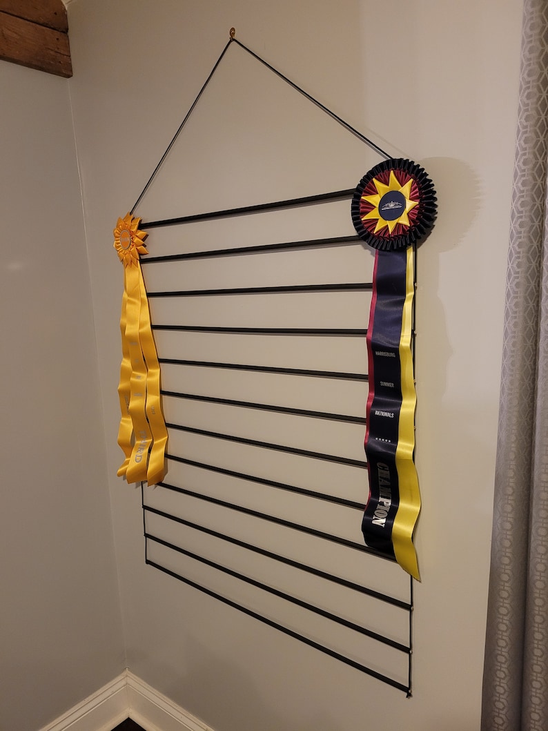 Horse Show Ribbon Display Rack | Equestrian Rosette Holder | Wall ...