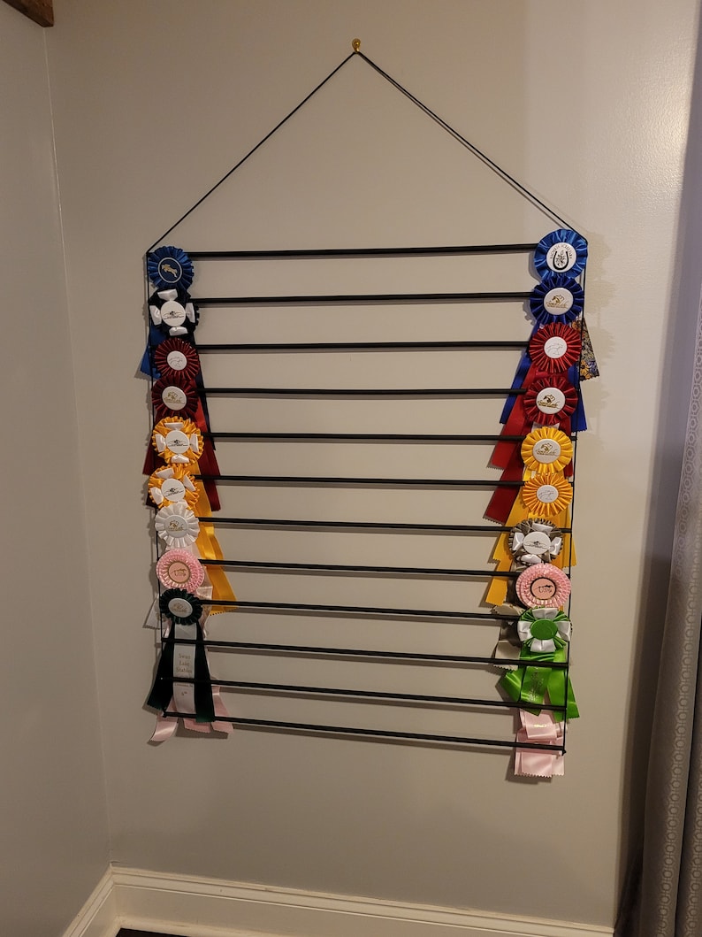 Horse Show Ribbon Display Rack | Equestrian Rosette Holder | Wall ...