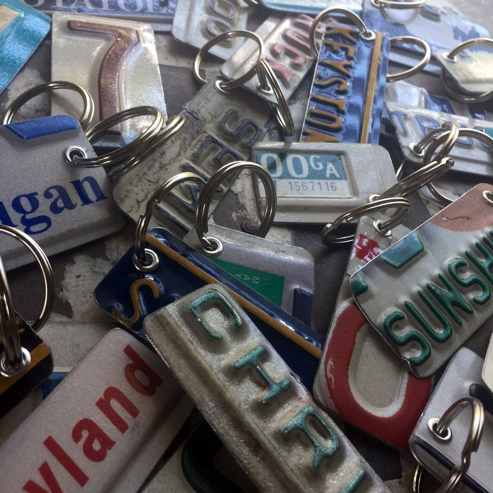 License Plate Key Fobs Etsy