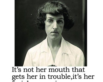BIG HOUSE Cell Freshener, It&#39;s not her mouth that gets her into trouble, it&#39;s her facial expressions.