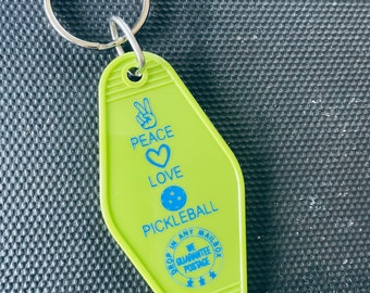 Peace, Love, Pickleball Key Fob