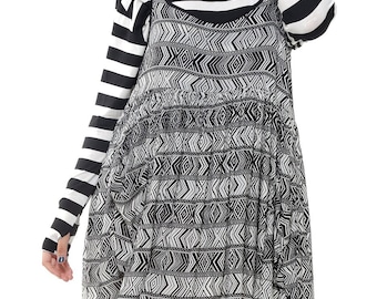 Black and White Aztec Babydoll Dress LAST ONE!