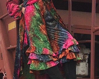 Tie Dye Crushed Samt Bloomer PantalOOns Hose