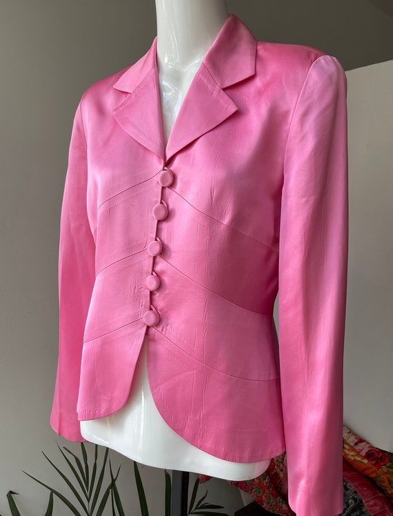 Vintage Pink Christian Dior Satin Jacket Blazer Size 6 - Etsy