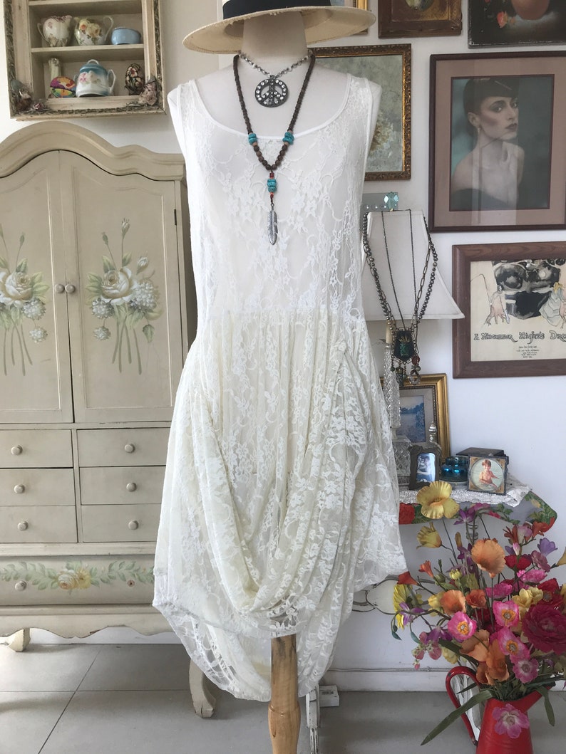 Ivory White Lace Maxi Dress/One Of A Kind image 4