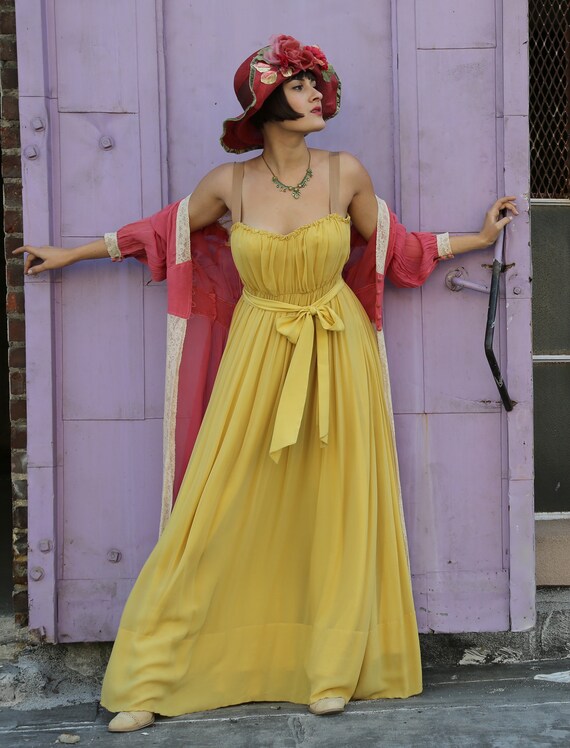 empire waist yellow dress Short Sleeved Empire Waist Pocket Dress – Riah Fashion main image 1