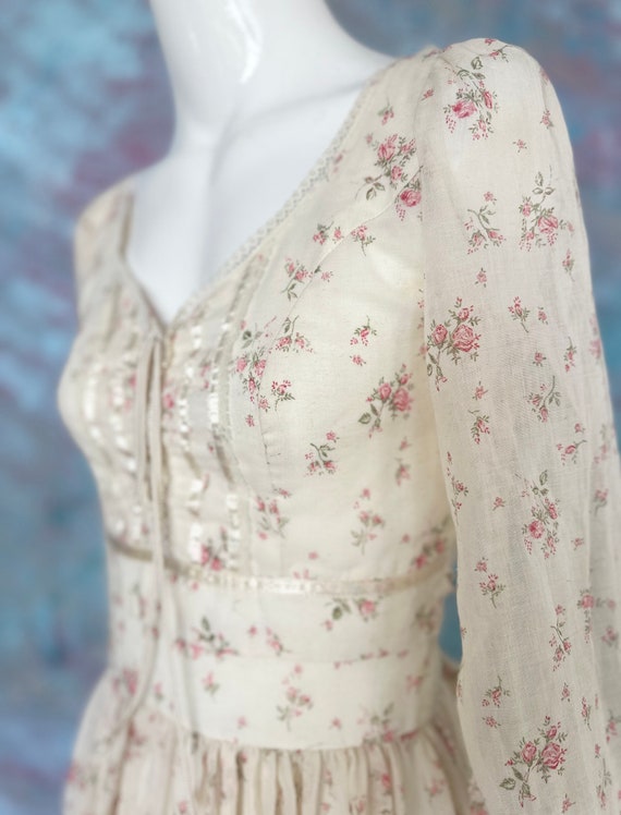 Jessica McClintock Gunne Sax Ditsy Floral Lace Mi… - image 5