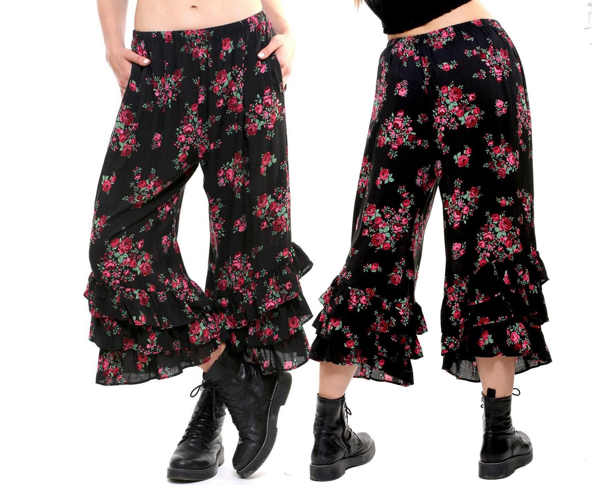 Alyweatry Bloomers Lunghi Con Volant In Pizzo Per Donna - Vita Elastica, Pettipants In Stile Streetwear