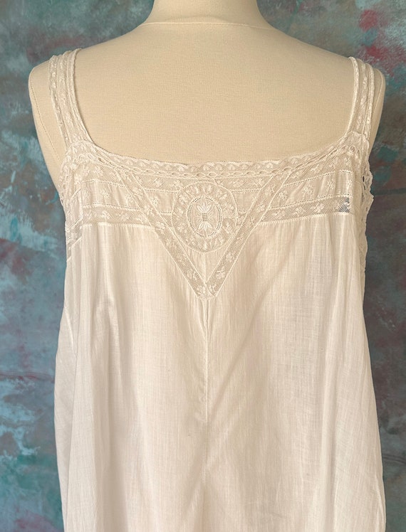 1900s Antique Edwardian White Netted Lace Onesie … - image 9