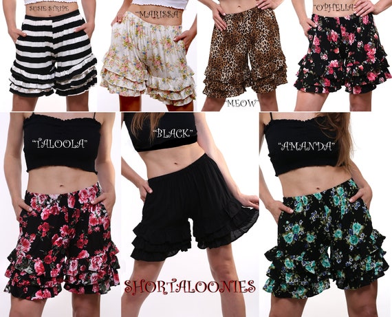 Pantaloncini Con Gonna Floreale Skort Donna | Vita Alta Elastica | Chiffon A Strati | Boho Estivo - 4