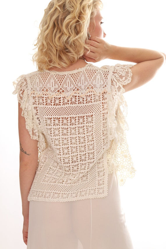 Crochet & Lace Flutter Dress
