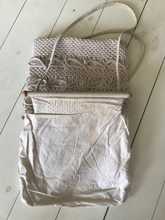 Vintage Macrame Purse Bag - image 8